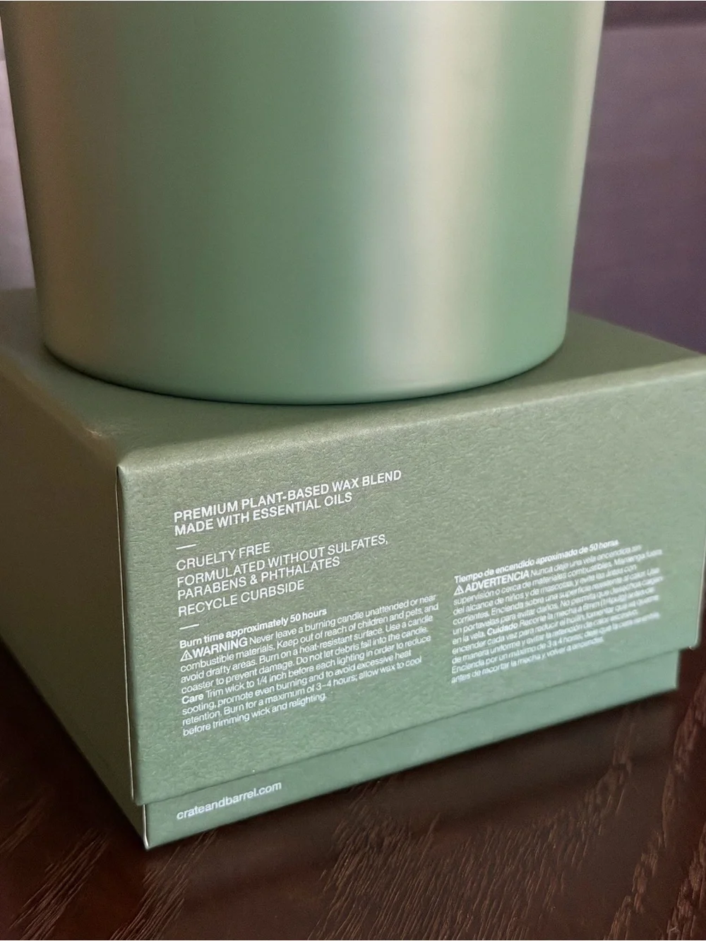Crate&Barrel Monochrome No.03 Evergreen 3-wick Candle